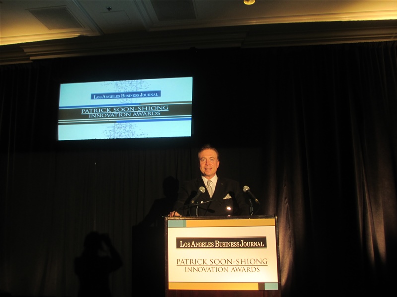 Frank Mottek MC’s LABJ/Dr. Patrick Soon-Shiong Innovation Awards Dinner, Beverly Hills, 2013